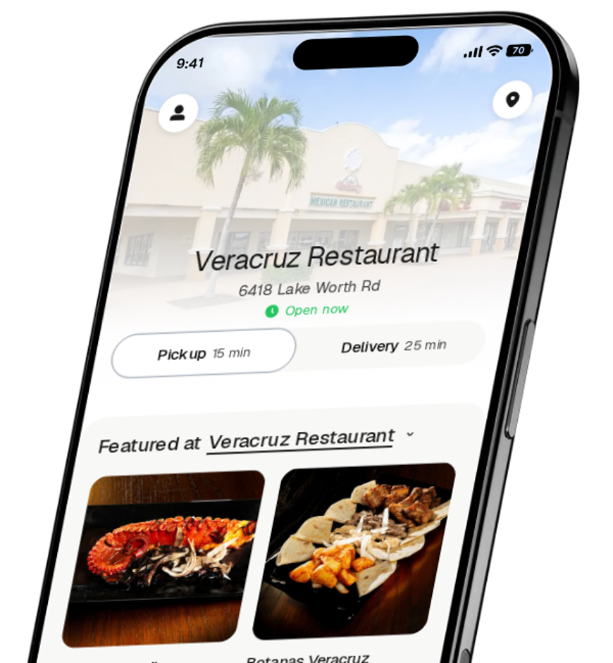 Veracruz Restaurant app preview